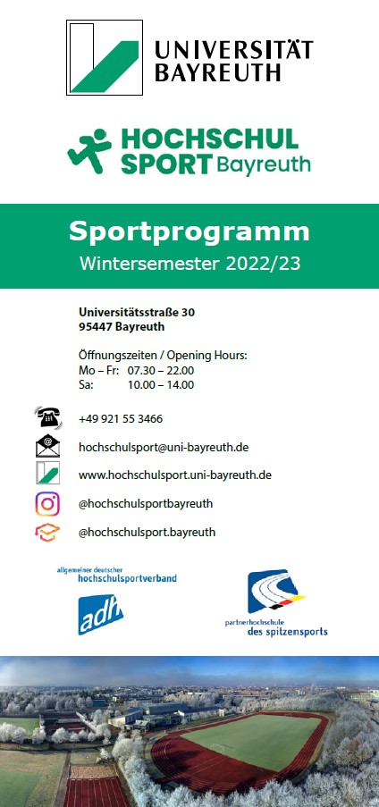 Hochschulsport Sportprogramm Cover
