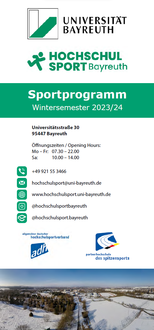 Hochschulsportprogramm Cover 23/24