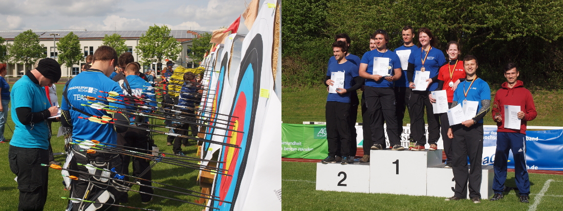 Team Uni Bayreuth Zielscheiben und Siegerehrung